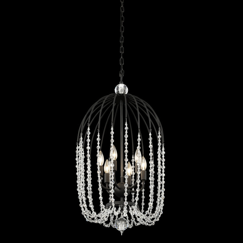 Varaluz - 343F06MB - Six Light Pendant - Voliere - Matte Black