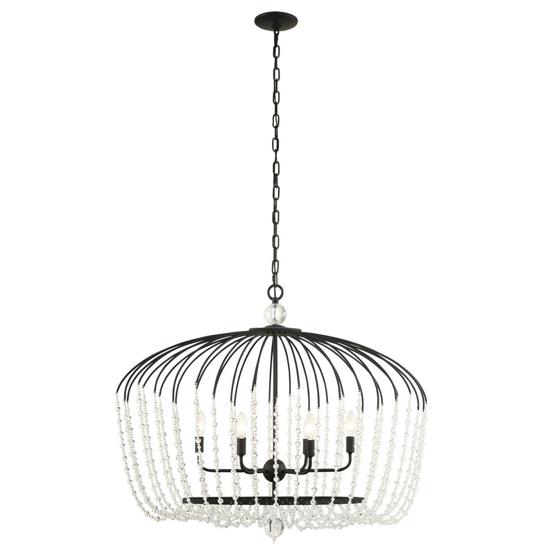 Six Light Pendant<br /><span style="color:#4AB0CE;">Entrega: 4-10 dias en USA</span><br /><span style="color:#4AB0CE;font-size:60%;">PREGUNTE POR ENTREGA EN PANAMA</span><br />Collection: Voliere<br />Finish: Matte Black