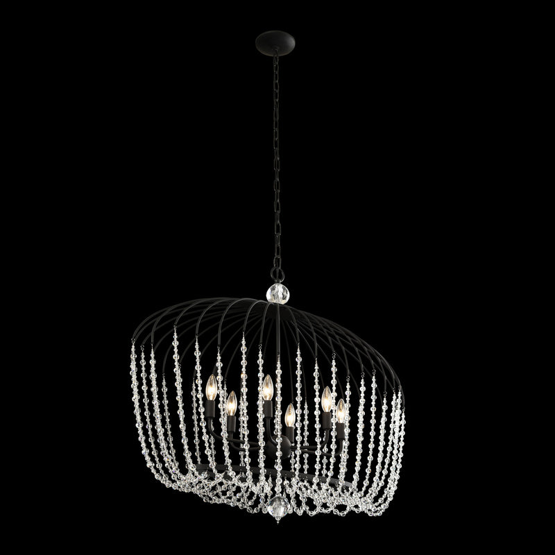 Six Light Pendant<br /><span style="color:#4AB0CE;">Entrega: 4-10 dias en USA</span><br /><span style="color:#4AB0CE;font-size:60%;">PREGUNTE POR ENTREGA EN PANAMA</span><br />Collection: Voliere<br />Finish: Matte Black