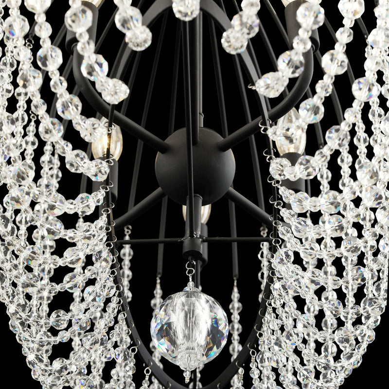 Six Light Pendant<br /><span style="color:#4AB0CE;">Entrega: 4-10 dias en USA</span><br /><span style="color:#4AB0CE;font-size:60%;">PREGUNTE POR ENTREGA EN PANAMA</span><br />Collection: Voliere<br />Finish: Matte Black