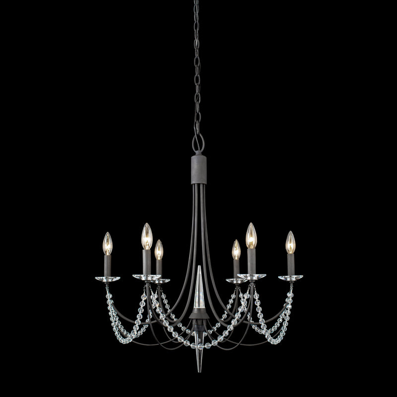 Six Light Chandelier<br /><span style="color:#4AB0CE;">Entrega: 4-10 dias en USA</span><br /><span style="color:#4AB0CE;font-size:60%;">PREGUNTE POR ENTREGA EN PANAMA</span><br />Collection: Brentwood<br />Finish: Carbon Black