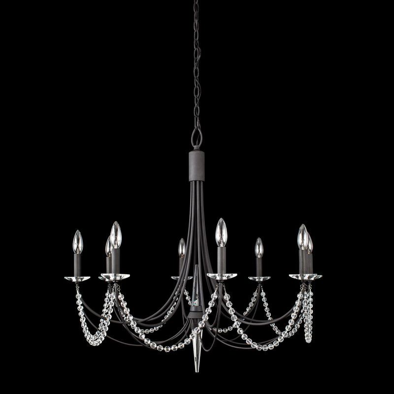 Eight Light Chandelier<br /><span style="color:#4AB0CE;">Entrega: 4-10 dias en USA</span><br /><span style="color:#4AB0CE;font-size:60%;">PREGUNTE POR ENTREGA EN PANAMA</span><br />Collection: Brentwood<br />Finish: Carbon Black