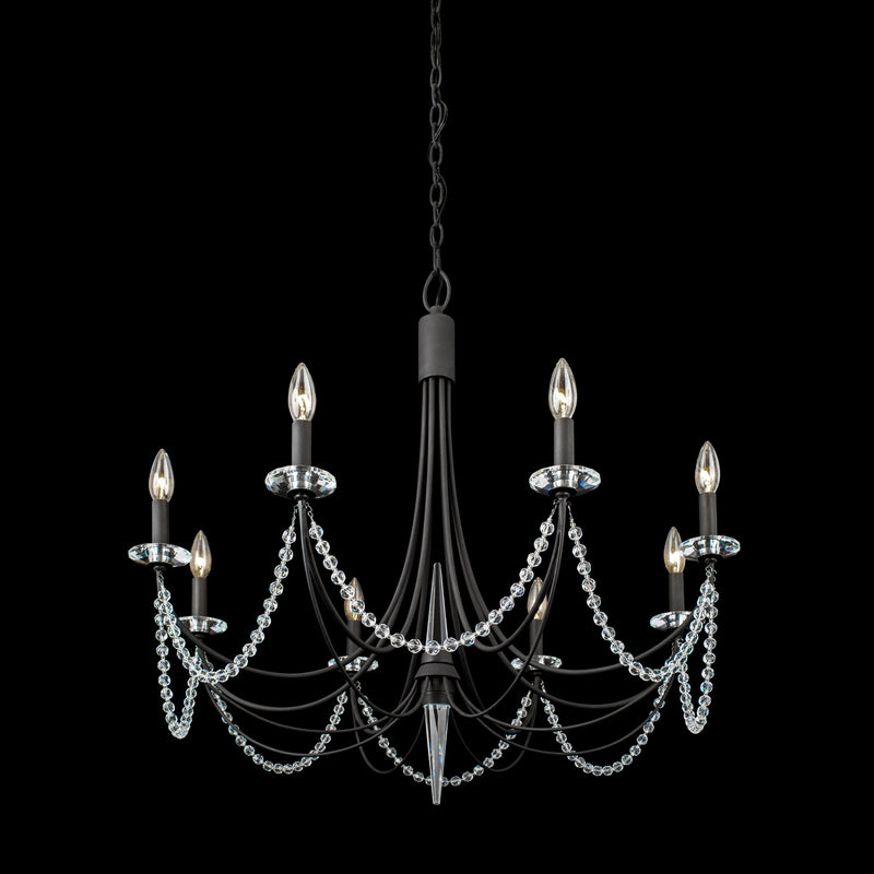 Eight Light Chandelier<br /><span style="color:#4AB0CE;">Entrega: 4-10 dias en USA</span><br /><span style="color:#4AB0CE;font-size:60%;">PREGUNTE POR ENTREGA EN PANAMA</span><br />Collection: Brentwood<br />Finish: Carbon Black