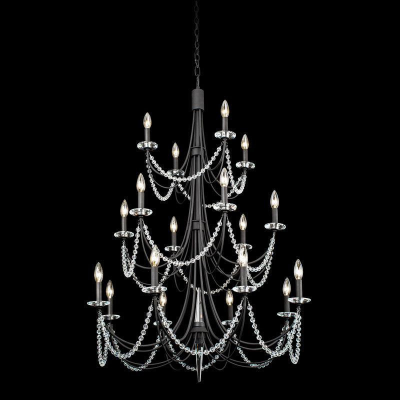 18 Light Chandelier<br /><span style="color:#4AB0CE;">Entrega: 4-10 dias en USA</span><br /><span style="color:#4AB0CE;font-size:60%;">PREGUNTE POR ENTREGA EN PANAMA</span><br />Collection: Brentwood<br />Finish: Carbon Black