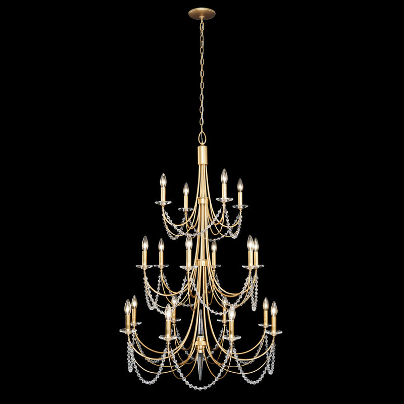 18 Light Chandelier<br /><span style="color:#4AB0CE;">Entrega: 4-10 dias en USA</span><br /><span style="color:#4AB0CE;font-size:60%;">PREGUNTE POR ENTREGA EN PANAMA</span><br />Collection: Brentwood<br />Finish: French Gold