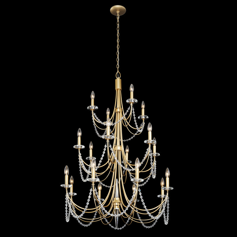 18 Light Chandelier<br /><span style="color:#4AB0CE;">Entrega: 4-10 dias en USA</span><br /><span style="color:#4AB0CE;font-size:60%;">PREGUNTE POR ENTREGA EN PANAMA</span><br />Collection: Brentwood<br />Finish: French Gold