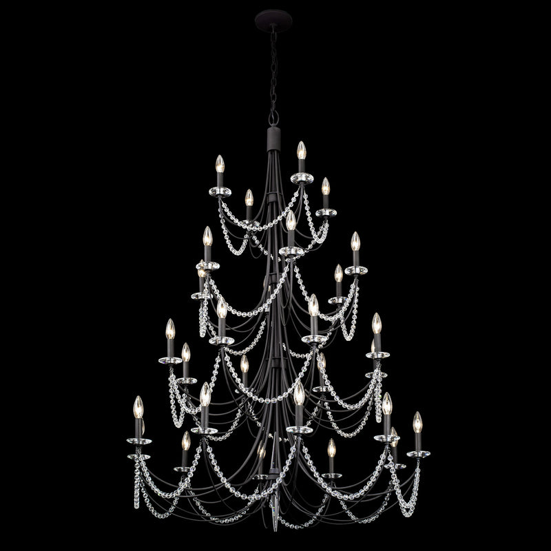 28 Light Chandelier<br /><span style="color:#4AB0CE;">Entrega: 4-5 semanas en USA</span><br /><span style="color:#4AB0CE;font-size:60%;">PREGUNTE POR ENTREGA EN PANAMA</span><br />Collection: Brentwood<br />Finish: Carbon Black