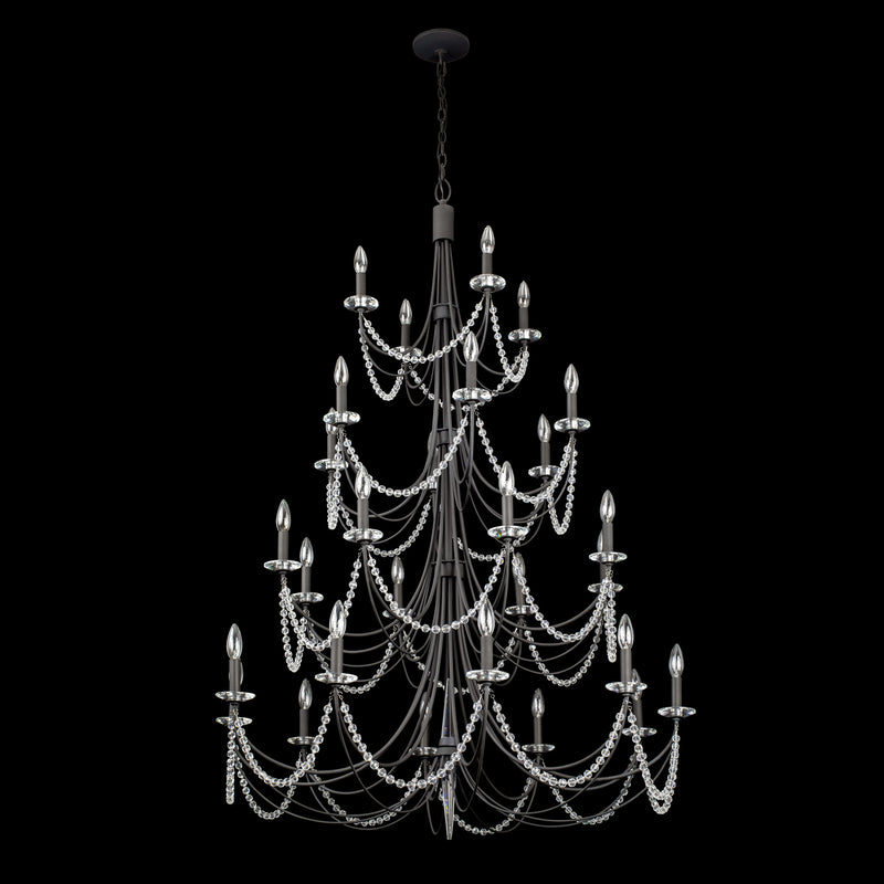 28 Light Chandelier<br /><span style="color:#4AB0CE;">Entrega: 4-5 semanas en USA</span><br /><span style="color:#4AB0CE;font-size:60%;">PREGUNTE POR ENTREGA EN PANAMA</span><br />Collection: Brentwood<br />Finish: Carbon Black