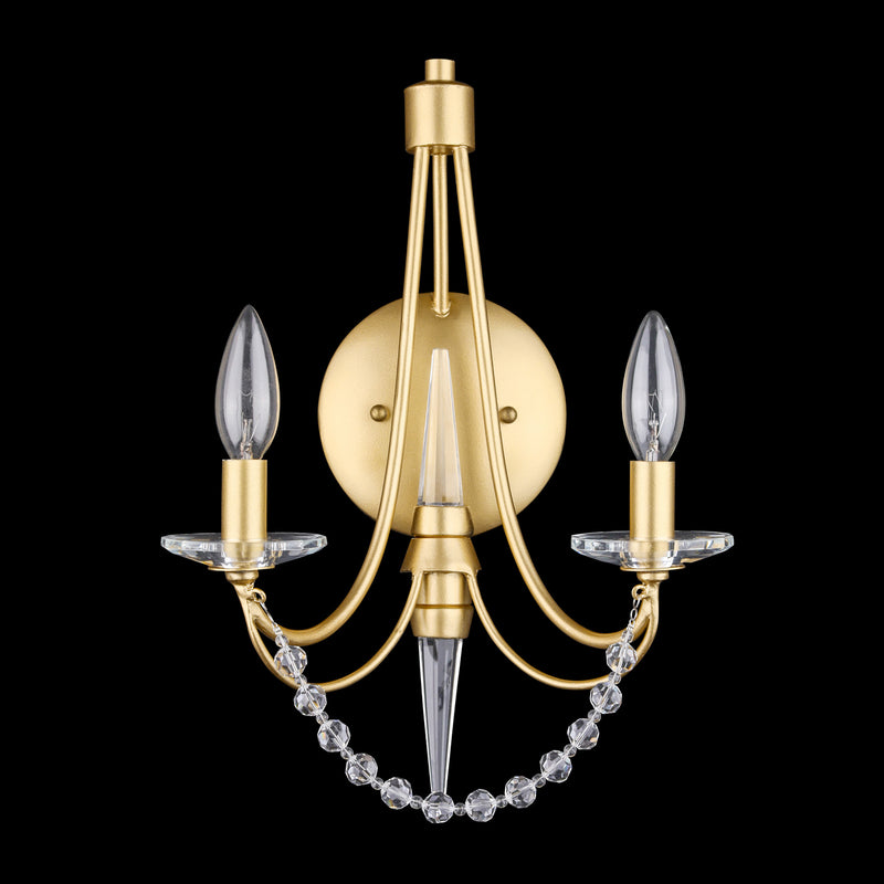 Two Light Wall Sconce<br /><span style="color:#4AB0CE;">Entrega: 4-10 dias en USA</span><br /><span style="color:#4AB0CE;font-size:60%;">PREGUNTE POR ENTREGA EN PANAMA</span><br />Collection: Brentwood<br />Finish: French Gold