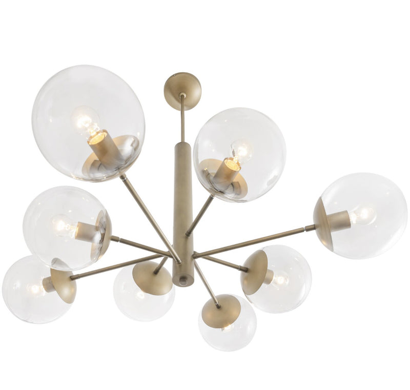 Varaluz - 612730 - Eight Light Chandelier - Mid-Century - Antique Brass