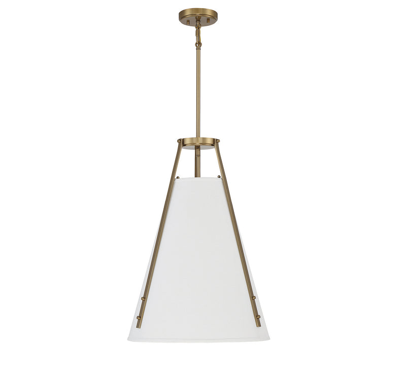 Four Light Pendant<br /><span style="color:#4AB0CE;">Entrega: 4-10 dias en USA</span><br /><span style="color:#4AB0CE;font-size:60%;">PREGUNTE POR ENTREGA EN PANAMA</span><br />Collection: Newport<br />Finish: Warm Brass