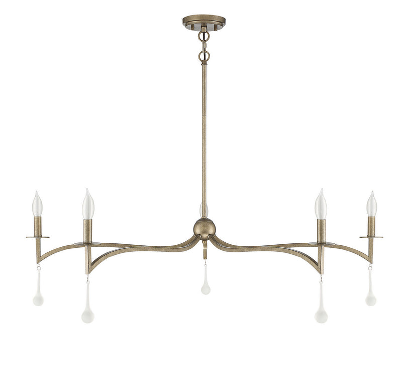 Five Light Chandelier<br /><span style="color:#4AB0CE;">Entrega: 4-10 dias en USA</span><br /><span style="color:#4AB0CE;font-size:60%;">PREGUNTE POR ENTREGA EN PANAMA</span><br />Collection: Laramie<br />Finish: Chelsea Gold