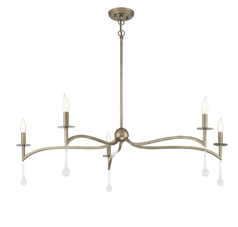 Five Light Chandelier<br /><span style="color:#4AB0CE;">Entrega: 4-10 dias en USA</span><br /><span style="color:#4AB0CE;font-size:60%;">PREGUNTE POR ENTREGA EN PANAMA</span><br />Collection: Laramie<br />Finish: Chelsea Gold