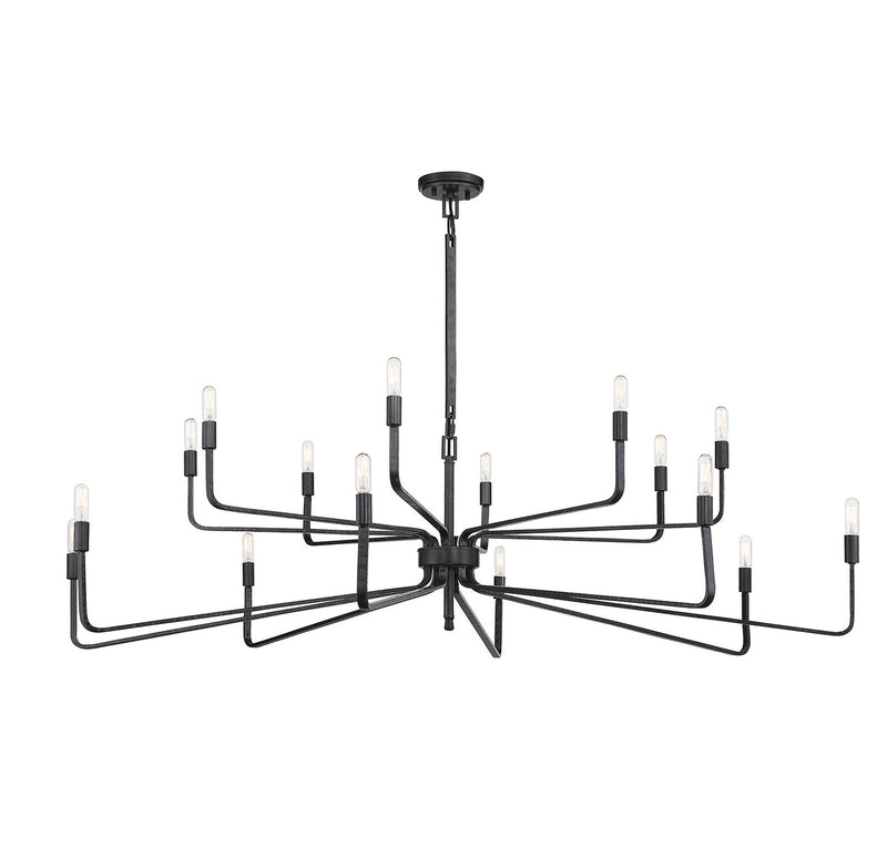 Savoy House - 1-6402-16-190 - 16 Light Chandelier - Salem - Forged Iron