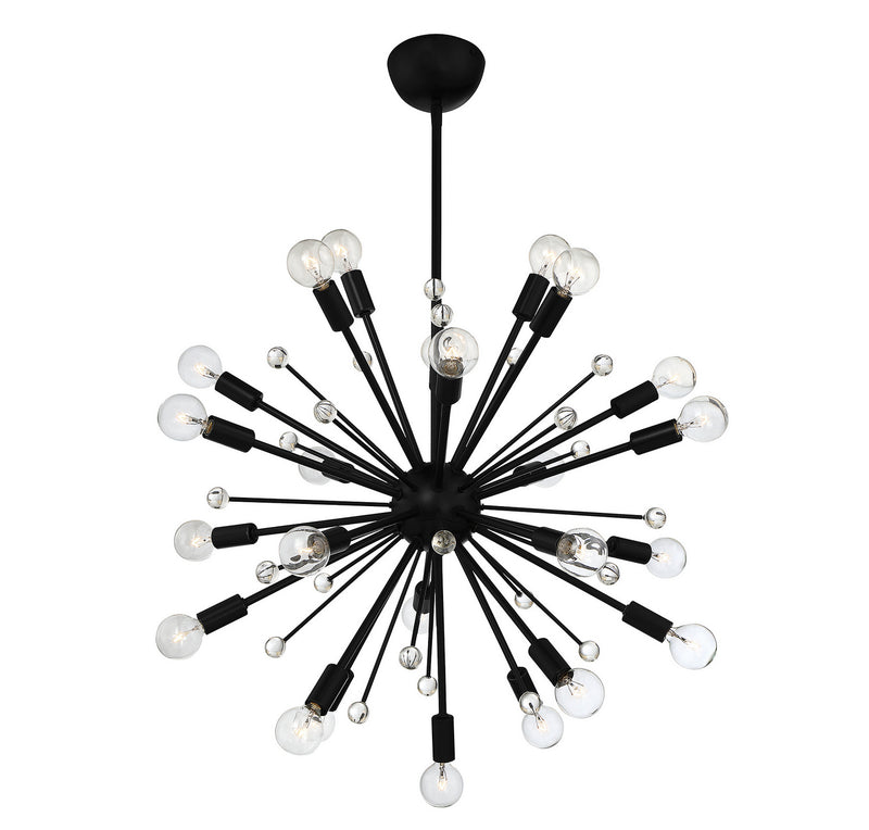 24 Light Chandelier<br /><span style="color:#4AB0CE;">Entrega: 4-10 dias en USA</span><br /><span style="color:#4AB0CE;font-size:60%;">PREGUNTE POR ENTREGA EN PANAMA</span><br />Collection: Galea<br />Finish: Matte Black