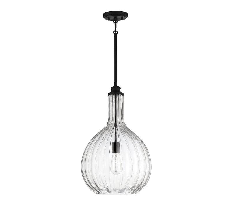 One Light Pendant<br /><span style="color:#4AB0CE;">Entrega: 4-10 dias en USA</span><br /><span style="color:#4AB0CE;font-size:60%;">PREGUNTE POR ENTREGA EN PANAMA</span><br />Collection: Brandon<br />Finish: Matte Black