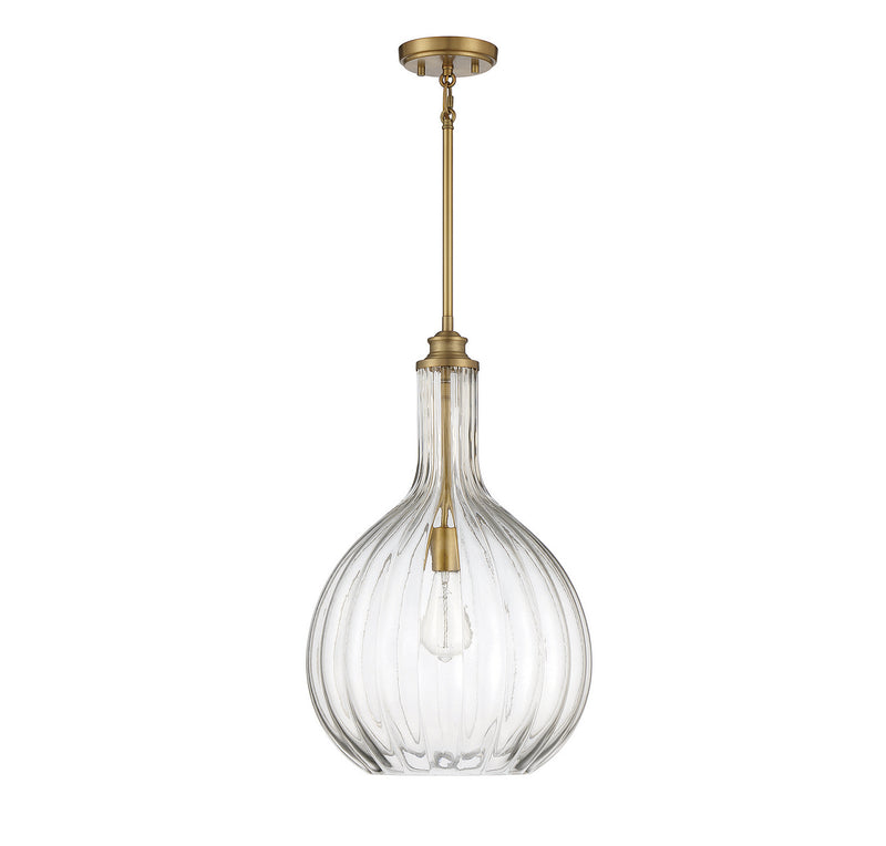 One Light Pendant<br /><span style="color:#4AB0CE;">Entrega: 4-10 dias en USA</span><br /><span style="color:#4AB0CE;font-size:60%;">PREGUNTE POR ENTREGA EN PANAMA</span><br />Collection: Brandon<br />Finish: Warm Brass