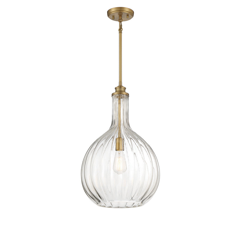 One Light Pendant<br /><span style="color:#4AB0CE;">Entrega: 4-10 dias en USA</span><br /><span style="color:#4AB0CE;font-size:60%;">PREGUNTE POR ENTREGA EN PANAMA</span><br />Collection: Brandon<br />Finish: Warm Brass