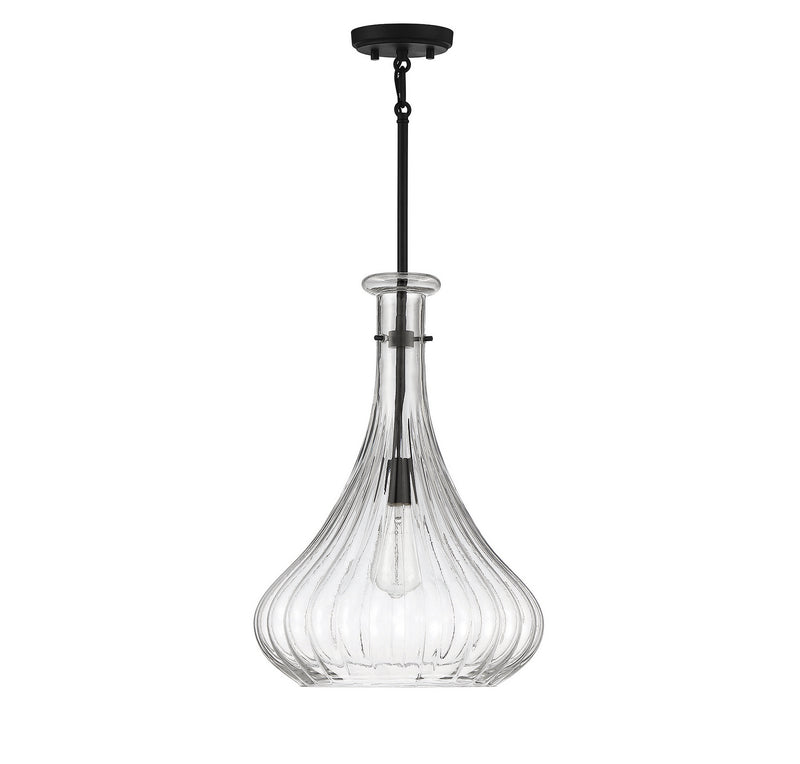 One Light Pendant<br /><span style="color:#4AB0CE;">Entrega: 4-10 dias en USA</span><br /><span style="color:#4AB0CE;font-size:60%;">PREGUNTE POR ENTREGA EN PANAMA</span><br />Collection: Bristo<br />Finish: Matte Black