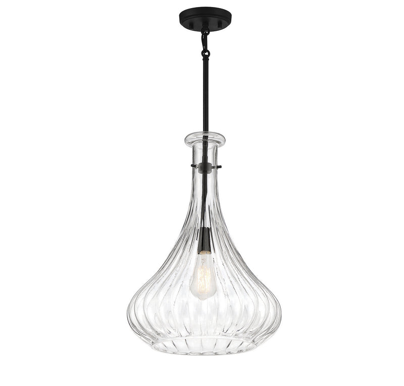 One Light Pendant<br /><span style="color:#4AB0CE;">Entrega: 4-10 dias en USA</span><br /><span style="color:#4AB0CE;font-size:60%;">PREGUNTE POR ENTREGA EN PANAMA</span><br />Collection: Bristo<br />Finish: Matte Black