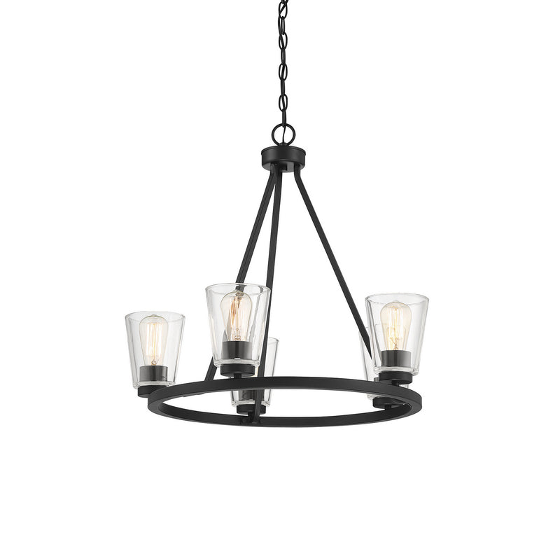 Five Light Chandelier<br /><span style="color:#4AB0CE;">Entrega: 4-10 dias en USA</span><br /><span style="color:#4AB0CE;font-size:60%;">PREGUNTE POR ENTREGA EN PANAMA</span><br />Collection: Calhoun<br />Finish: Matte Black