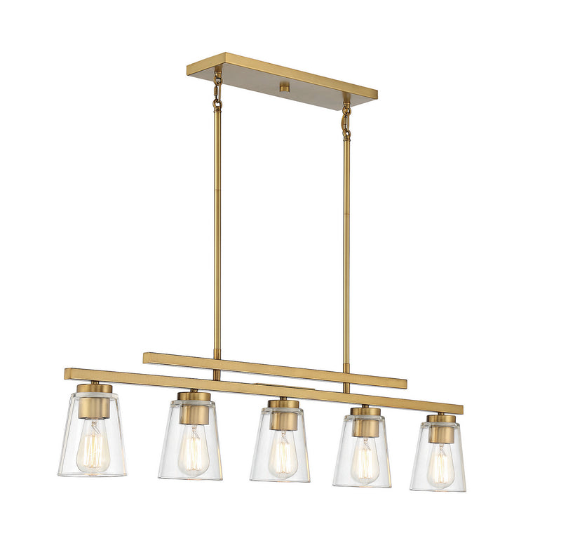 Five Light Linear Chandelier<br /><span style="color: