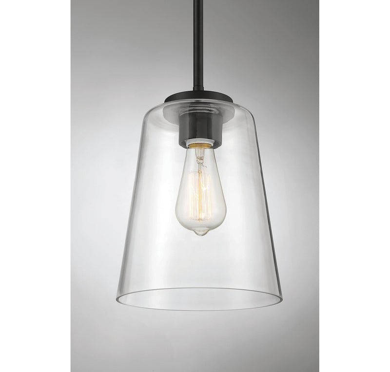 Savoy House - 7-1027-1-89 - One Light Mini-Pendant - Calhoun - Matte Black