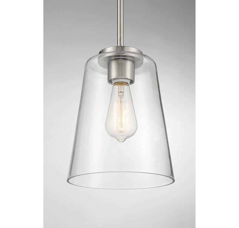 Savoy House - 7-1027-1-SN - One Light Mini-Pendant - Calhoun - Satin Nickel