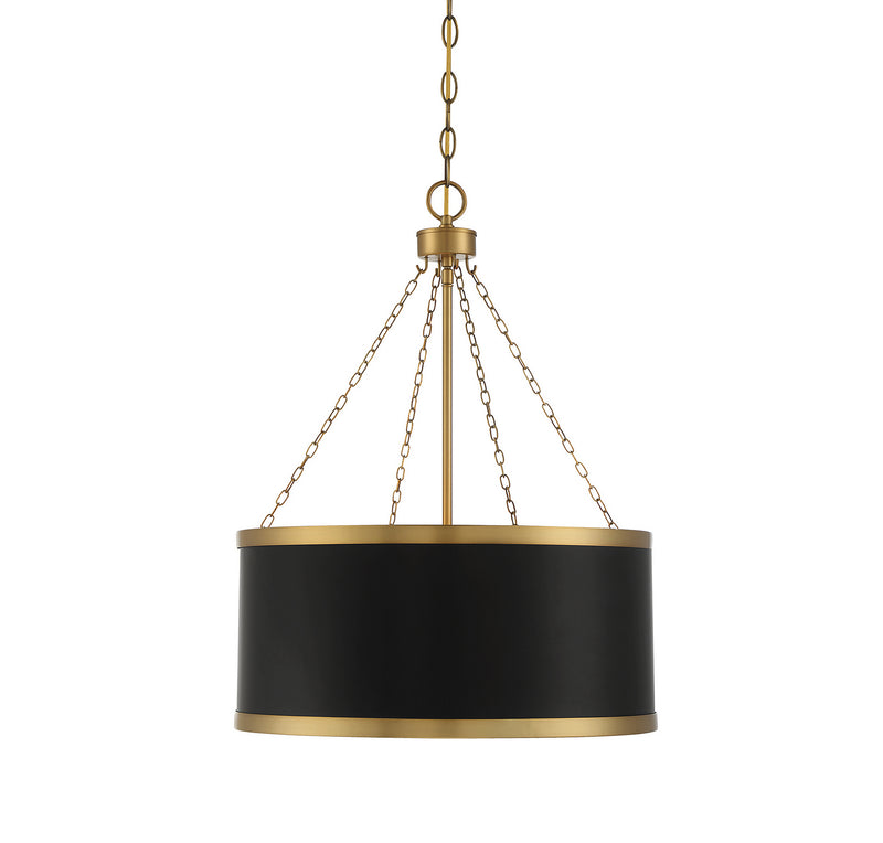 Six Light Pendant<br /><span style="color:#4AB0CE;">Entrega: 4-10 dias en USA</span><br /><span style="color:#4AB0CE;font-size:60%;">PREGUNTE POR ENTREGA EN PANAMA</span><br />Collection: Delphi<br />Finish: Black with Warm Brass Accents