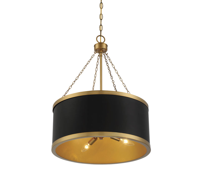 Six Light Pendant<br /><span style="color:#4AB0CE;">Entrega: 4-10 dias en USA</span><br /><span style="color:#4AB0CE;font-size:60%;">PREGUNTE POR ENTREGA EN PANAMA</span><br />Collection: Delphi<br />Finish: Black with Warm Brass Accents