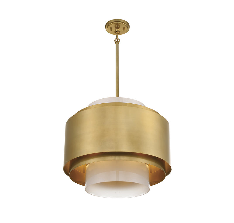 Four Light Pendant<br /><span style="color:#4AB0CE;">Entrega: 4-10 dias en USA</span><br /><span style="color:#4AB0CE;font-size:60%;">PREGUNTE POR ENTREGA EN PANAMA</span><br />Collection: Beacon<br />Finish: Burnished Brass