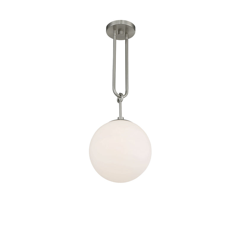 One Light Pendant<br /><span style="color:#4AB0CE;">Entrega: 4-10 dias en USA</span><br /><span style="color:#4AB0CE;font-size:60%;">PREGUNTE POR ENTREGA EN PANAMA</span><br />Collection: Becker<br />Finish: Satin Nickel