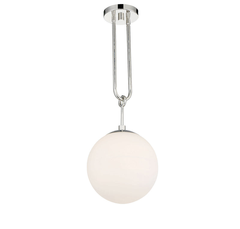 One Light Pendant<br /><span style="color:#4AB0CE;">Entrega: 4-10 dias en USA</span><br /><span style="color:#4AB0CE;font-size:60%;">PREGUNTE POR ENTREGA EN PANAMA</span><br />Collection: Becker<br />Finish: Polished Nickel