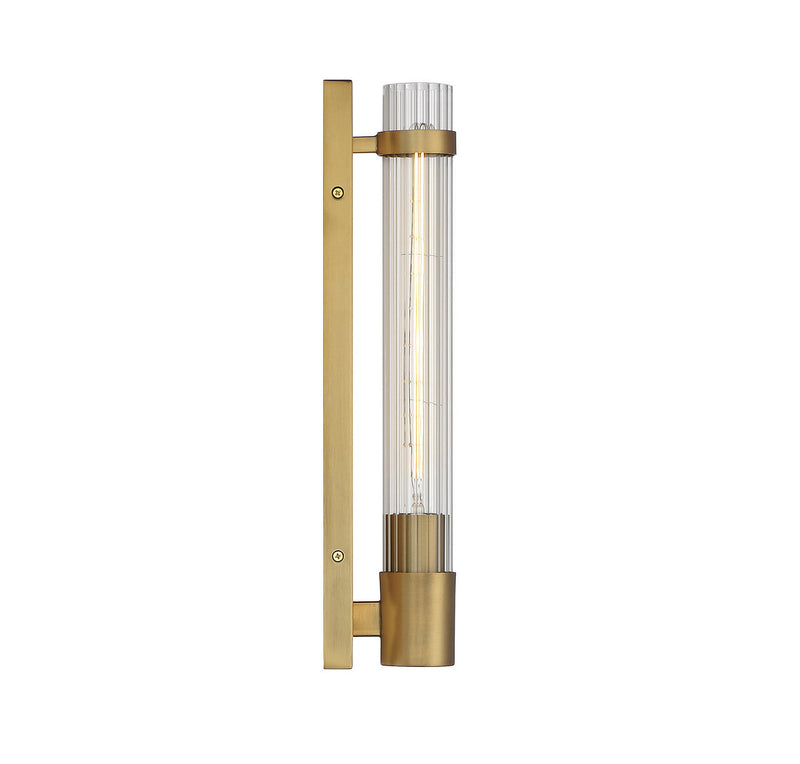 One Light Wall Sconce<br /><span style="color:#4AB0CE;">Entrega: 4-10 dias en USA</span><br /><span style="color:#4AB0CE;font-size:60%;">PREGUNTE POR ENTREGA EN PANAMA</span><br />Collection: Willmar<br />Finish: Warm Brass