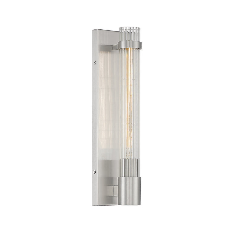 One Light Wall Sconce<br /><span style="color:#4AB0CE;">Entrega: 4-10 dias en USA</span><br /><span style="color:#4AB0CE;font-size:60%;">PREGUNTE POR ENTREGA EN PANAMA</span><br />Collection: Willmar<br />Finish: Satin Nickel