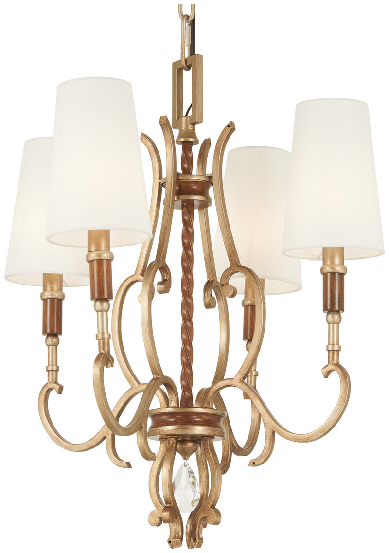 Metropolitan - N6554-690 - Four Light Chandelier - Magnolia Manor - Pale Gold W/ Distressed Bronze