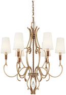 Metropolitan - N6557-690 - Six Light Chandelier - Magnolia Manor - Pale Gold W/ Distressed Bronze