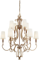 Metropolitan - N6558-690 - Ten Light Chandelier - Magnolia Manor - Pale Gold W/ Distressed Bronze