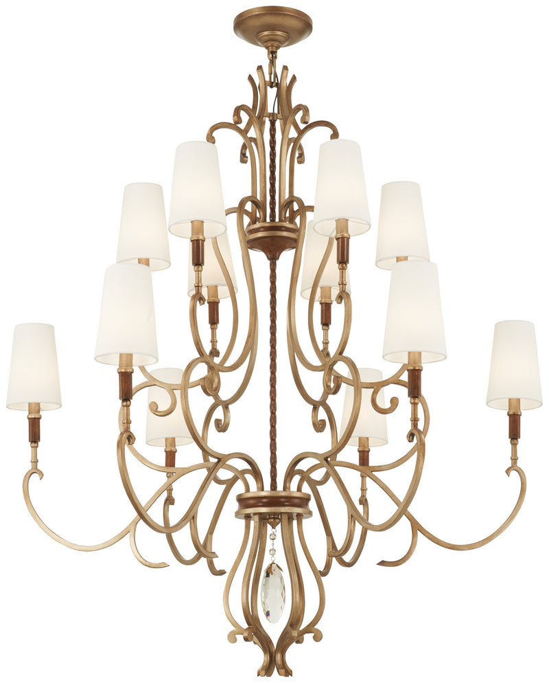 Metropolitan - N6559-690 - 12 Light Chandelier - Magnolia Manor - Pale Gold W/ Distressed Bronze