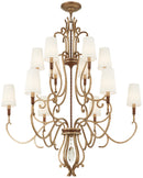 Metropolitan - N6559-690 - 12 Light Chandelier - Magnolia Manor - Pale Gold W/ Distressed Bronze