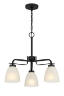 Minka-Lavery - 4883-66A - Three Light Semi Flush / Chandelier - Kaitlen - Coal