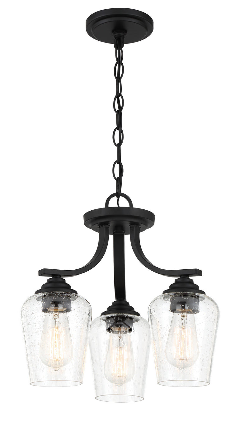 Minka-Lavery - 4926-66A - Three Light Semi Flush / Chandelier - Shyloh - Coal