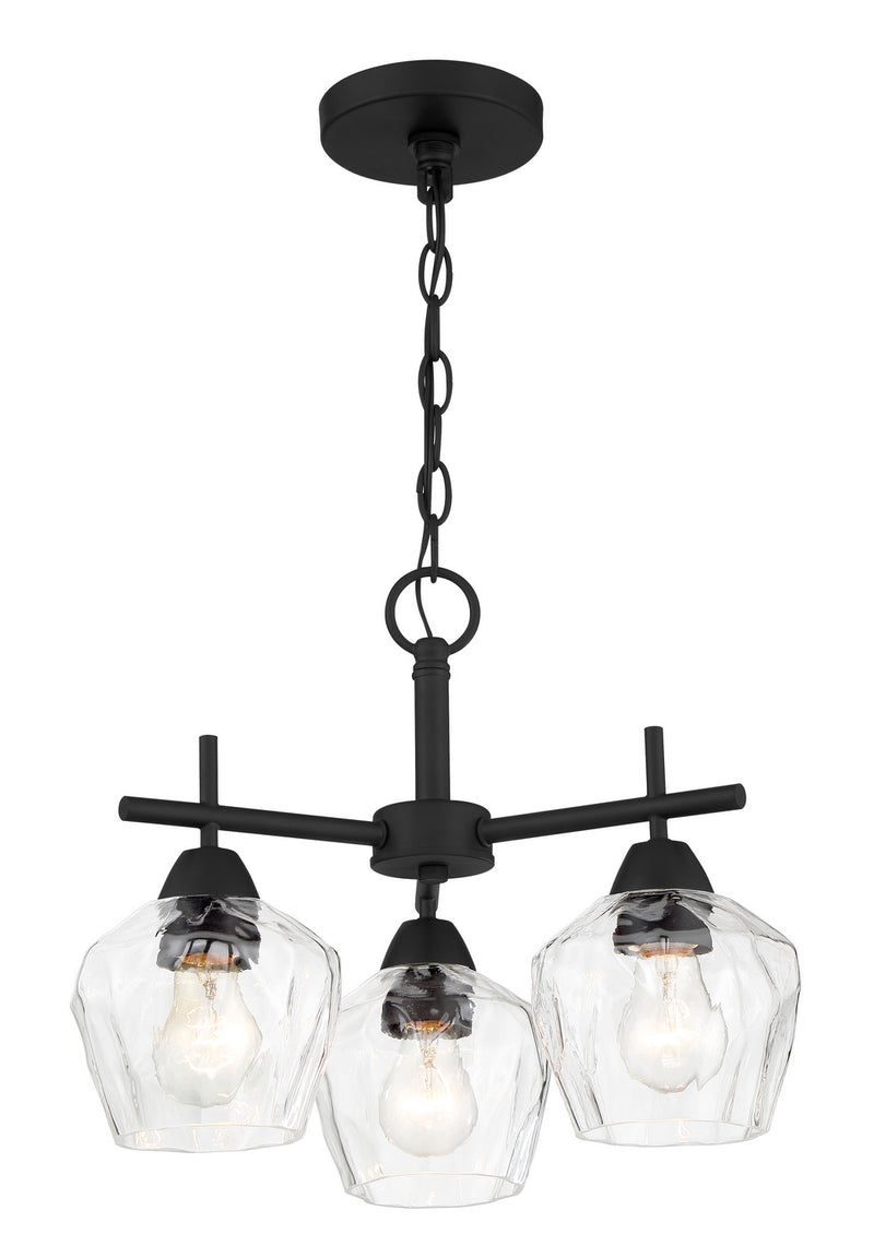 Minka-Lavery - 2172-66A - Three Light Semi Flush / Chandelier - Camrin - Coal