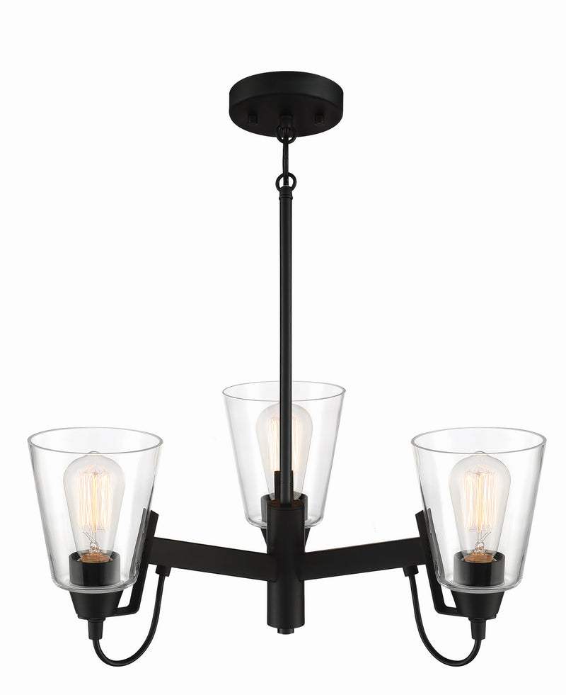 Minka-Lavery - 3993-66A - Three Light Chandelier - Beckonridge - Coal