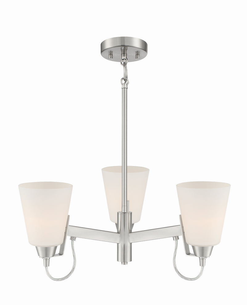 Minka-Lavery - 3993-84 - Three Light Chandelier - Beckonridge - Brushed Nickel