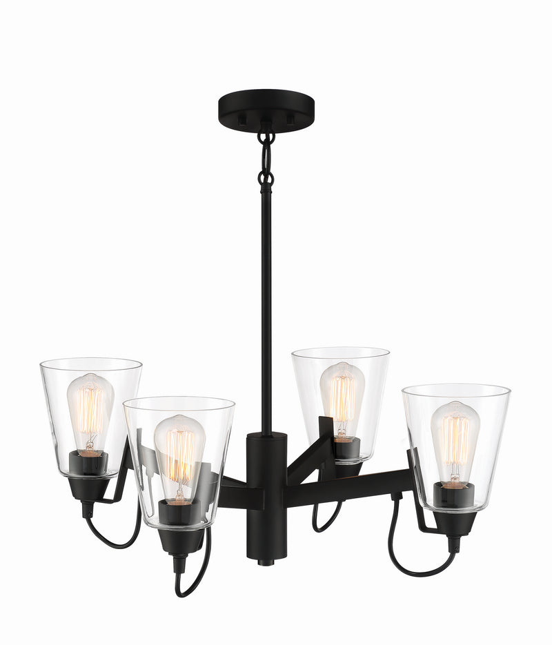 Minka-Lavery - 3994-66A - Four Light Chandelier - Beckonridge - Coal