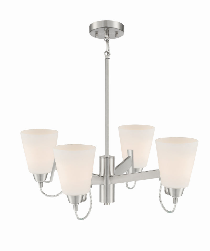 Minka-Lavery - 3994-84 - Four Light Chandelier - Beckonridge - Brushed Nickel