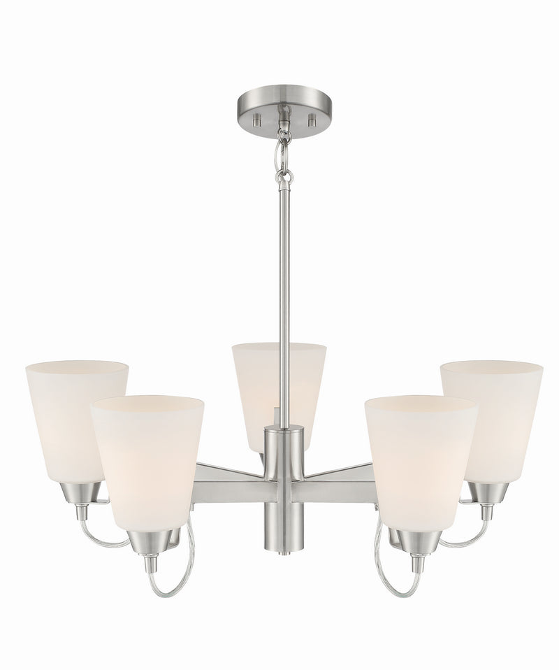 Minka-Lavery - 3995-84 - Five Light Chandelier - Beckonridge - Brushed Nickel