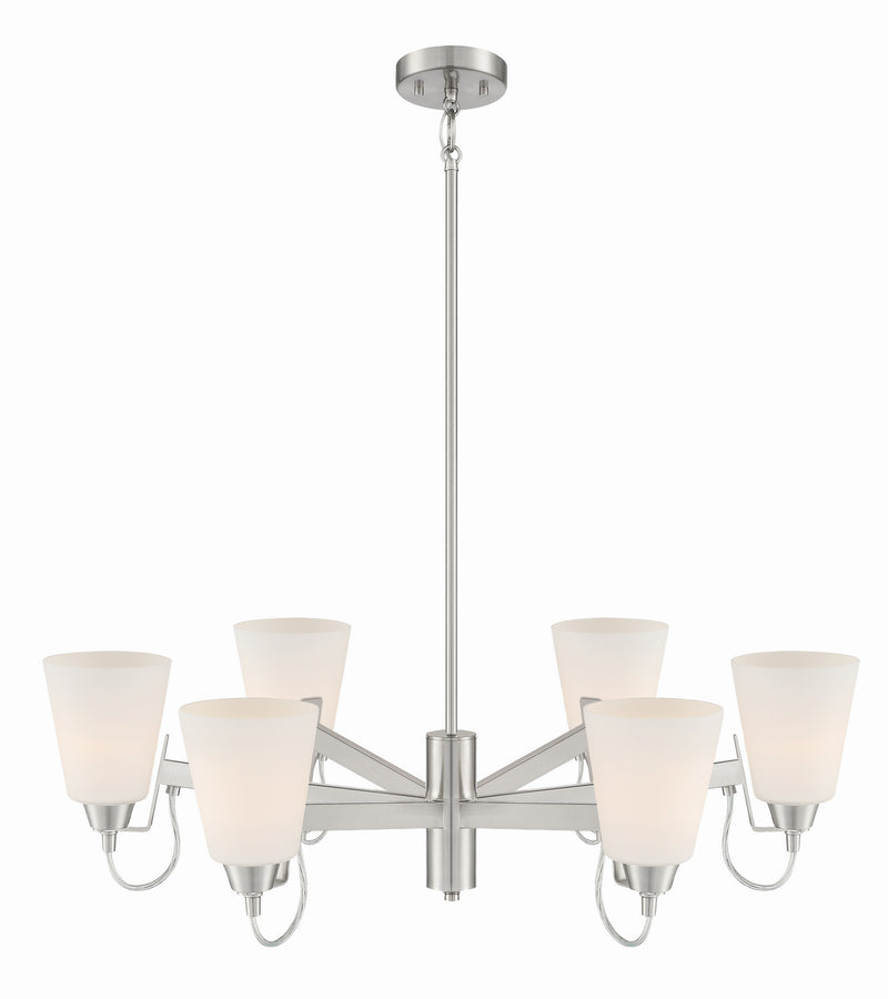 Minka-Lavery - 3996-84 - Six Light Chandelier - Beckonridge - Brushed Nickel