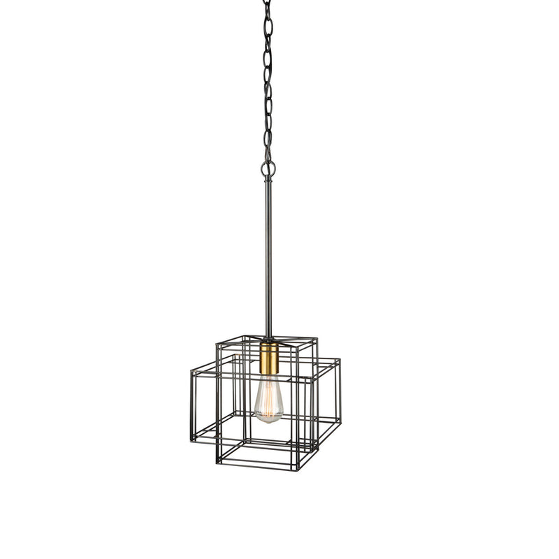 One Light Pendant<br /><span style="color:#4AB0CE;">Entrega: 4-10 dias en USA</span><br /><span style="color:#4AB0CE;font-size:60%;">PREGUNTE POR ENTREGA EN PANAMA</span><br />Collection: Artisan<br />Finish: Black and Brushed Brass